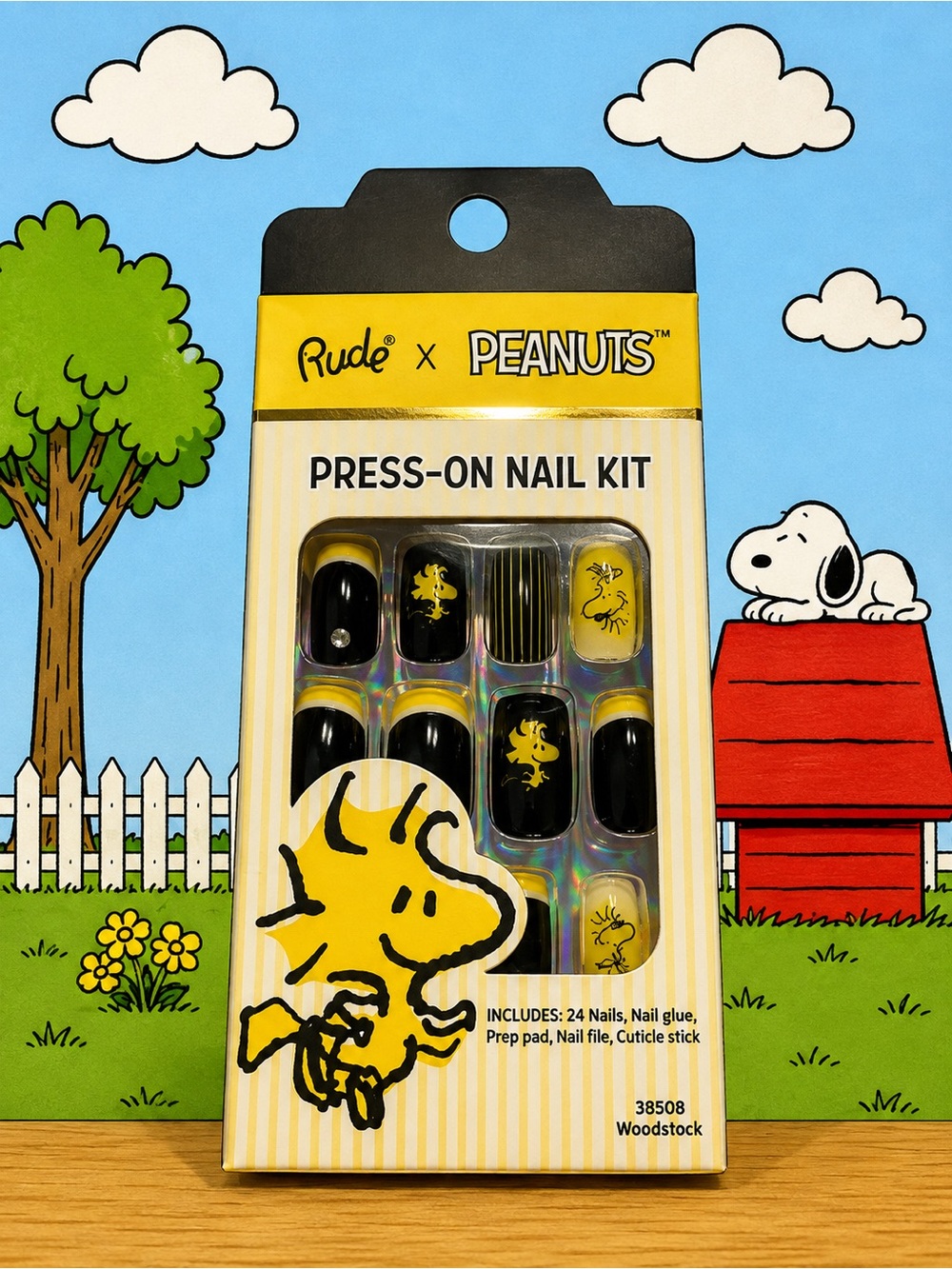 Rude x Peanuts Woodstock Press-On Nail Kit